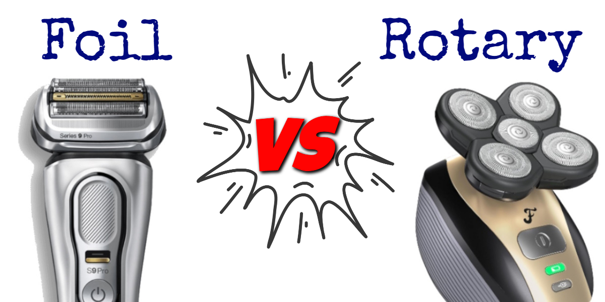 photo of foil shaver vs rotary shaver